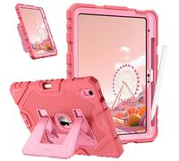 FINTIE Kids Case for iPad (A16) 11th Generation 11 Inch (2025), iPad 10th Generation 10.9 Inch (2022), Fully-Body Rugged Heavy Duty Shockproof Kiddie Case with Built-in Stand for Boys & Girls, Pink