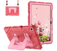 FINTIE Kids Friendly Case for Samsung Galaxy Tab A11+ Plus/ A9+ Plus 11 inch (2023/2025), Fully-Body Rugged Heavy Duty Shockproof Protective Case with Kickstand & Shoulder Strap, Pink