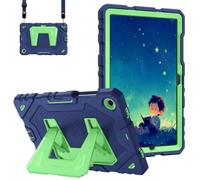 FINTIE Kids Friendly Case for Samsung Galaxy Tab A11+ Plus/ A9+ Plus 11" | Fully-Body Rugged Heavy Duty Shockproof Protective Case with Kickstand & Shoulder Strap, Navy/Green