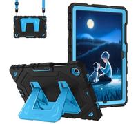 FINTIE Kids Friendly Case for Samsung Galaxy Tab A11+ Plus/ A9+ Plus 11 inch (2023/2025), Fully-Body Rugged Heavy Duty Shockproof Protective Case with Kickstand & Shoulder Strap, Black/Blue
