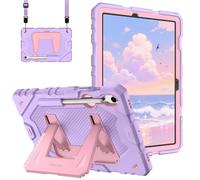 FINTIE Kids Friendly Case for Samsung Galaxy Tab S10 Lite/ S10 FE/ S9 FE 10.9 Inch/Tab S9 11 Inch, Fully-Body Rugged Heavy Duty Shockproof Protective Case with Kickstand & Shoulder Strap, Purple
