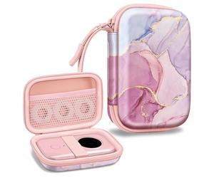 FINTIE Label Maker Case Compatible with Phomemo D30 D35, NELKO P21, SUPVAN E10, NIIMBOT D11 D110, JADENS D110 - Portable Shockproof Hard Shell Label Printer Carrying Cover, Dreamy Marble