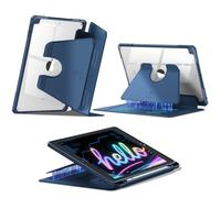 Fintie Magnetic Stand Case for iPad 9th Generation (2021) / 8th Generation (2020) / 7th Gen (2019) 10.2 Inch, Multi-Angle Viewing Clear Cover with Pencil Holder, Blue
