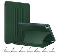 Fintie Magnetic Stand Case for iPad Pro 13-inch (M4) 2024 - Multiple Angles Shockproof Rugged Soft TPU Cover with Pencil Holder, Auto Sleep/Wake, Green