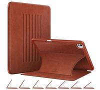 Fintie Magnetic Stand Case for iPad Pro 13-inch (M4) 2024 - Multiple Angles Shockproof Rugged Soft TPU Cover with Pencil Holder, Auto Sleep/Wake, Brown