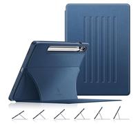 Fintie Magnetic Stand Case for Samsung Galaxy Tab S10 Lite/ S10 FE/ S9 FE 5G 10.9 Inch/Tab S9 11 Inch, Multi-Angle Viewing Rugged Soft TPU Back Cover with S Pen Holder, Auto Wake/Sleep, Navy