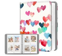 Fintie Mini Photo Album Book for 2x3 Inch Films - 256 Pockets Small Album for Fujifilm Instax Mini 12/11/99/40/EVO/SE/7+/LiPlay Instant Camera, Polaroid Pictures Photo album, Raining Hearts