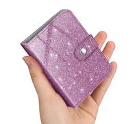 FINTIE Mini Photos Album Book for 2x3 Inch Films - 52 Pockets Small Albums for Fujifilm Instax Mini Instant Camera/Polaroid Hi-Print Pictures, Kpop Photocard Holder Binder, Glittering Purple