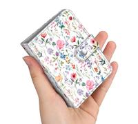 FINTIE Mini Photos Album Book for 2x3 Inch Films - 52 Pockets Small Albums | For Fujifilm Instax Mini, Polaroid Hi-Print Pictures, Portable Kpop Photocard Holder, Travel Memory Book,Flower Fantasy