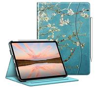 FINTIE Case Compatible with iPad Pro 11 inch (2022/2021/2020/2018, 4th/3rd/2nd/1st Generation) - Multi Angle Folio Cover with Pencil Holder & Pocket, Auto Wake/Sleep, Blossom