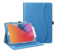 Fintie Multi-Angle Viewing Case for iPad 9th/8th/7th Generation 10.2 Inch | Vegan Leather Folio Stand Cover, Pencil Holder & Storage Pocket, Corner Protection, Auto Wake/Sleep, Royal Blue