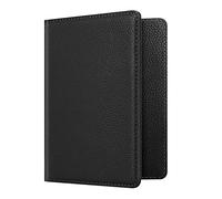 FINTIE Passport Holder, Slim Travel Wallet RFID Blocking Card Case Cover Passport Cover Protector Essentials with Credit Card Slots for Women/Men, Black