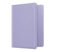FINTIE Passport Holder, Slim Travel Wallet RFID Blocking Card Case Cover Passport Cover Protector Essentials with Credit Card Slots for Women/Men, Liac Purple