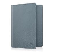 FINTIE Passport Holder, Slim Travel Wallet RFID Blocking Card Case Cover Passport Cover Protector Essentials with Credit Card Slots for Women/Men, Cloudy Blue