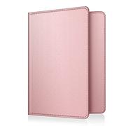 FINTIE Passport Holder, Slim Travel Wallet RFID Blocking Card Case Cover Passport Cover Protector Essentials with Credit Card Slots for Women/Men, Rose, Fashion