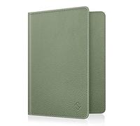 FINTIE Passport Holder, Slim Travel Wallet RFID Blocking Card Case Cover Passport Cover Protector Essentials with Credit Card Slots for Women/Men, Sage Green