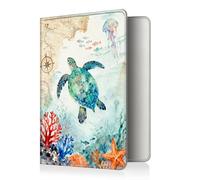 FINTIE Passport Holder, Slim Travel Wallet RFID Blocking Card Case Cover Passport Cover Protector Essentials with Credit Card Slots for Women/Men, Underwater World, Classic