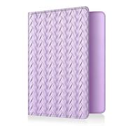 FINTIE Passport Holder, Slim Travel Wallet RFID Blocking Card Case Cover Passport Cover Protector Essentials with Credit Card Slots for Women/Men, Braided Violet
