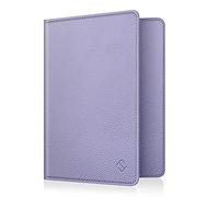Fintie Passport Holder, Slim Travel Wallet RFID Blocking Card Case Cover Passport Cover Protector Essentials with Credit Card Slots for Women/Men, Lilac Purple, Classic