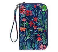 Fintie Passport Holder Travel Wallet for Family 4-6, RFID Blocking Travel Document Organizer Clutch Bag for Passports, Business Cards, Credit Cards, Boarding Passes, Jungle Night
