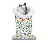 Fintie Plush Lined Eyeglasses Holder with Magnetic Base- Premium Vegan Leather Glasses Stand Case, Za-spring Bloom, One size