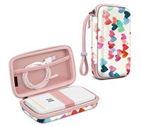Fintie Protective Case for Kodak Step/Kodak Mini 2 HD/Kodak PRINTOMATIC/Kodak Smile Camera & Printer - Shockproof Hard Shell Carrying Case with Inner Pocket, Raining Hearts