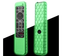 Fintie Protective Case for Sony RMF-TX920U RMF-TX910U RMF-TX900U RMF-TX810U RMF-TX800U Voice Remote Control 2025 2024 2023 2022, Honey Comb Lightweight Anti Slip Shockproof Silicone Cover, Green-Glow