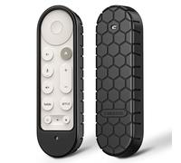 Fintie Remote Control Case for Google TV Streamer (4K) Voice Search Remote 2024 - [Beehive Series] Lightweight Non-Slip Shockproof Silicone Protective Slim Case Cover, Black