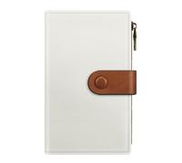 FINTIE RFID Women Wallet, 3 in 1 Credit Card Holder Passport Holder Trifold Clutch Wallet with Zipper Coin Pocket ID Window SIM Slots for Ladies Girls Female Teen, White Brown, Fashion