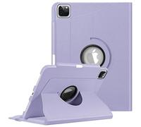 FINTIE Rotating Case Compatible with iPad Pro 11 inch (2022/2021/2020/2018, 4th/3rd/2nd/1st Generation) - 360 Degree Swiveling Stand Cover w/Pencil Holder, Auto Wake/Sleep, Lilac Purple
