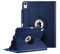 FINTIE Rotating Case for iPad Air 11 inch (2024) M2, iPad Air 6th / 5th / 4th Generation (2024/2022/2020) - [360 Rotating] Adjustable Stand Cover with Pencil Holder, Navy