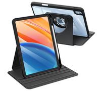 FINTIE Rotating Case for iPad (A16) 11th/10th Generation 2025/2022 with Pencil Holder - 360 Degree Rotating Protective Case with Transparent Acrylic Back Shockproof Frame Auto Wake/Sleep, Black