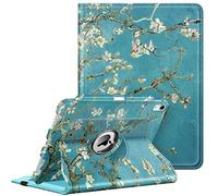 Fintie Rotating Case for iPad (A16) 11th Generation 11 Inch (2025), iPad 10th Generation 10.9 Inch (2022) - [Built-in Pencil Holder] 360 Degree Rotating Protective Case with Stand Function, Blossom