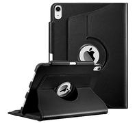 FINTIE Rotating Case for iPad Air 11 Inch & iPad Air 5th/4th Gen 10.9 Inch | 360° Swivel Stand, Portrait & Landscape Viewing, Shockproof Cover with Pencil Holder, Auto Wake/Sleep, Black