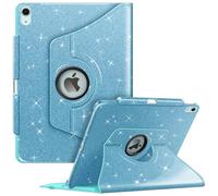 Fintie Rotating Case for iPad Air 13-inch (M3) 2025, (M2) 2024-360 Degree Swiveling Protective Stand Cover with Pencil Holder, Auto Wake/Sleep, Glittering Blue