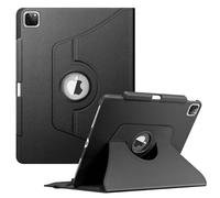 FINTIE Rotating Case Compatible with iPad Pro 12.9 inch (2022/2021/2020/2018, 6th/5th/4th/3rd Generation)-360 Degree Swiveling Protective Cover w/Pencil Holder, Auto Sleep/Wake, Black