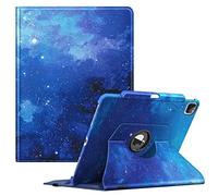 FINTIE Rotating Case Compatible with iPad Pro 12.9 inch (2022/2021/2020/2018, 6th/5th/4th/3rd Generation)-360 Degree Swiveling Protective Cover w/Pencil Holder, Auto Sleep/Wake, Starry Sky