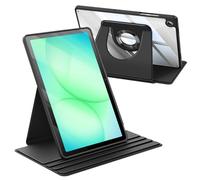 FINTIE 360 Degree Rotating Case for Samsung Galaxy Tab A11+ Plus 11 Inch 2025/ A9+ Plus 2023, Swiveling Protective Stand Clear Back Cover, Auto Wake/Sleep, Black