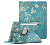 Fintie Rotating Case for Samsung Galaxy Tab S10 FE/ S9 FE 5G 10.9 Inch/Tab S9 11 Inch with S Pen Holder, 360 Degree Swiveling Stand Cover Auto Sleep/Wake, Blossom