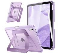 FINTIE Shockproof Case for iPad A16 11th Gen 11" & iPad 10th Gen 10.9" | Multi-Angle Metal Kickstand, Frosted Coloured Cover, Built-in Pencil Holder, for Office or School, Lilac Purple