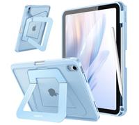FINTIE Shockproof Case for iPad A16 11th Gen 11" & iPad 10th Gen 10.9" | Multi-Angle Metal Kickstand, Frosted Coloured Cover, Built-in Pencil Holder, for Office or School, Blue