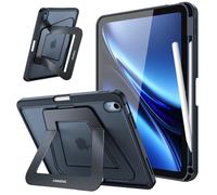 FINTIE Shockproof Case for iPad (A16) 11th Generation 11 Inch (2025), iPad 10th Generation 10.9 Inch (2022) - Built-in Pencil Holder Frosted Protective Cover w/Multi-Angle Kickstand, Black