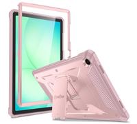 Fintie Shockproof Case for Samsung Galaxy Tab A9 Plus 11 Inch 2023 Model (SM-X210/X216/X218), Tuatara Rugged Unibody Hybrid Full Protective Bumper Kickstand Cover Built-in Screen Protector, Rose Gold