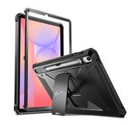 FINTIE Shockproof Case for Samsung Galaxy Tab S10 FE/ S9 FE 10.9"/ S9 11" | Tuatara Rugged Unibody Hybrid Full Protective Bumper Kickstand Cover Built-in Screen Protector, Black