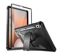 FINTIE Shockproof Case for Samsung Galaxy Tab S10+ Plus/ S9 FE+ Plus/Galaxy Tab S9+ Plus 12.4, Tuatara Rugged Unibody Hybrid Full Protective Bumper Kickstand Cover Built-in Screen Protector, Black