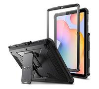 FINTIE Shockproof Case for Samsung Galaxy Tab S6 Lite 10.4 Inch Tablet 2020 SM-P610 / SM-P615 - Rugged Unibody Hybrid Full Protective Bumper Kickstand Cover with Built-in Screen Protector, Black