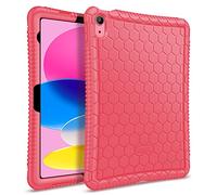 FINTIE Silicone Case for iPad A16 11th Generation (2025) 11 inch, iPad 10th Generation (2022) 10.9 inch - [Honey Comb] Slim Anti Slip Shockproof Soft Protective Bumper Cover, Pink