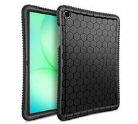Fintie Silicone Case for Samsung Galaxy Tab A9 Plus 11 Inch 2023 Model (SM-X210/X216/X218), Honey Comb Series Kids Friendly Light Weight Shock Proof Protective Cover, Black