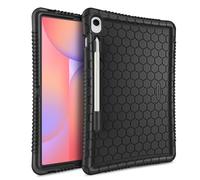 FINTIE Silicone Case for Samsung Galaxy Tab S9 FE 5G 10.9 Inch/Galaxy Tab S9 11 Inch 2023, [S Pen Holder] Honey Comb Series Kids Friendly Light Weight Shock Proof Protective Cover, Black