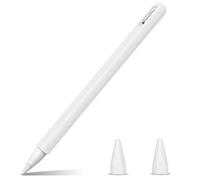 Fintie Silicone Sleeve for Apple Pencil 2nd Generation, Light Pen Skin Case Cover Soft Protective iPad Pencil Grip Holder with 2 Nib Covers Accessories, White